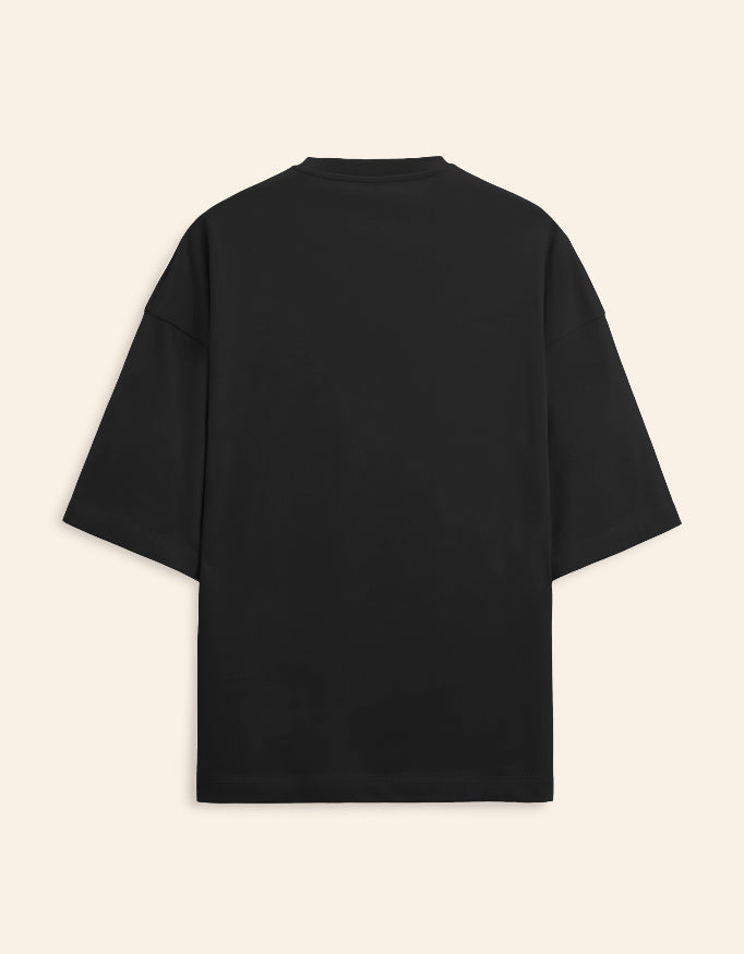 Black t-shirt on a white background