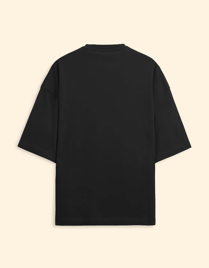 Black t-shirt on a white background