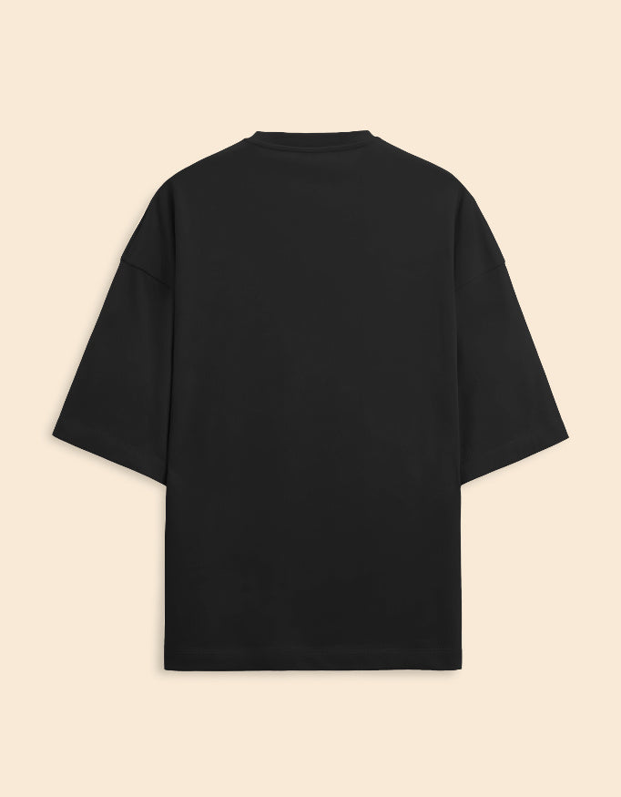 Black t-shirt on a gray background