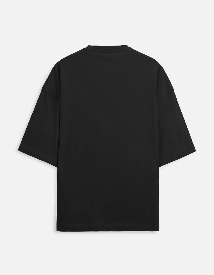 Black t-shirt on a white background